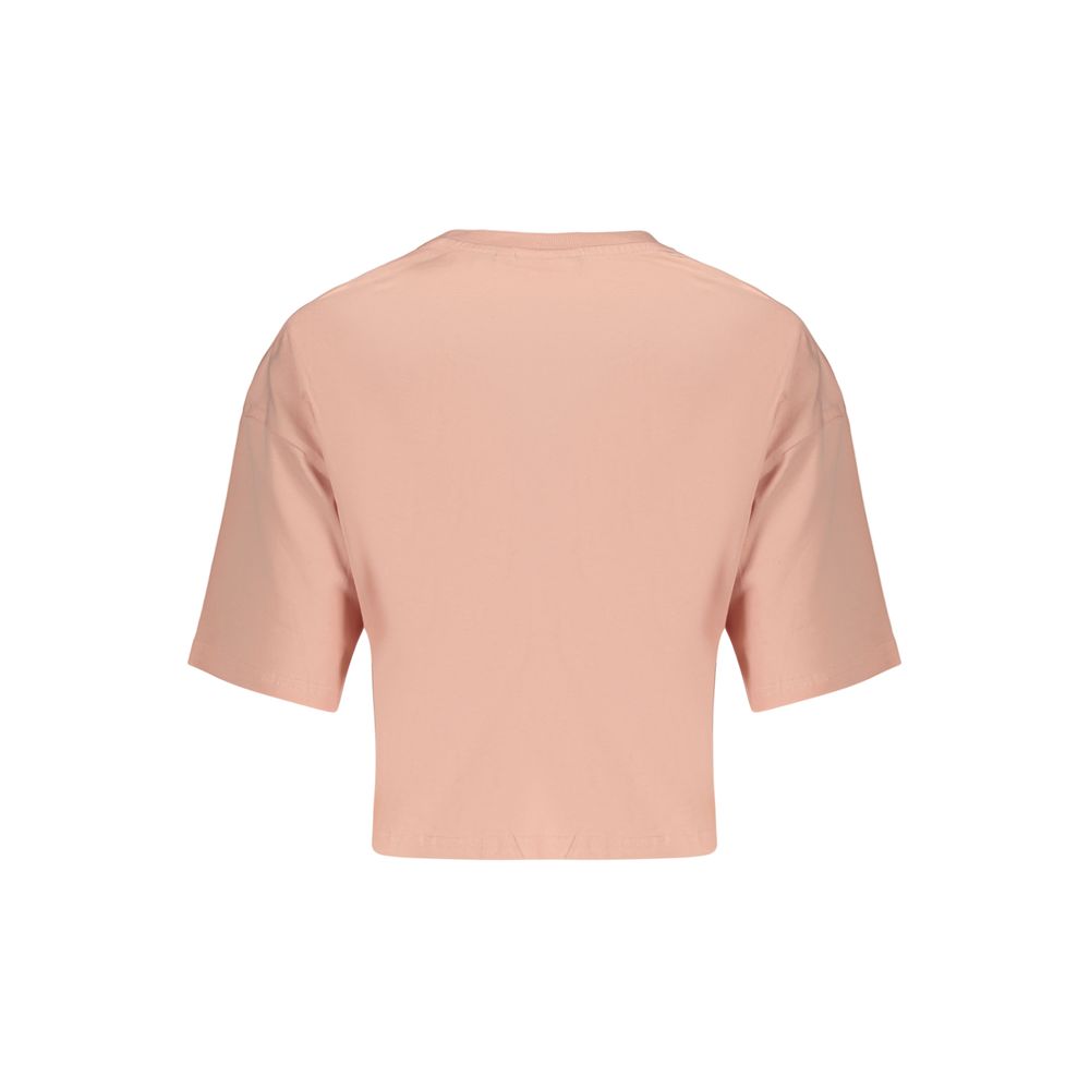 Fila Locri Loose Cropped Pink Cotton Women's T-Shirt