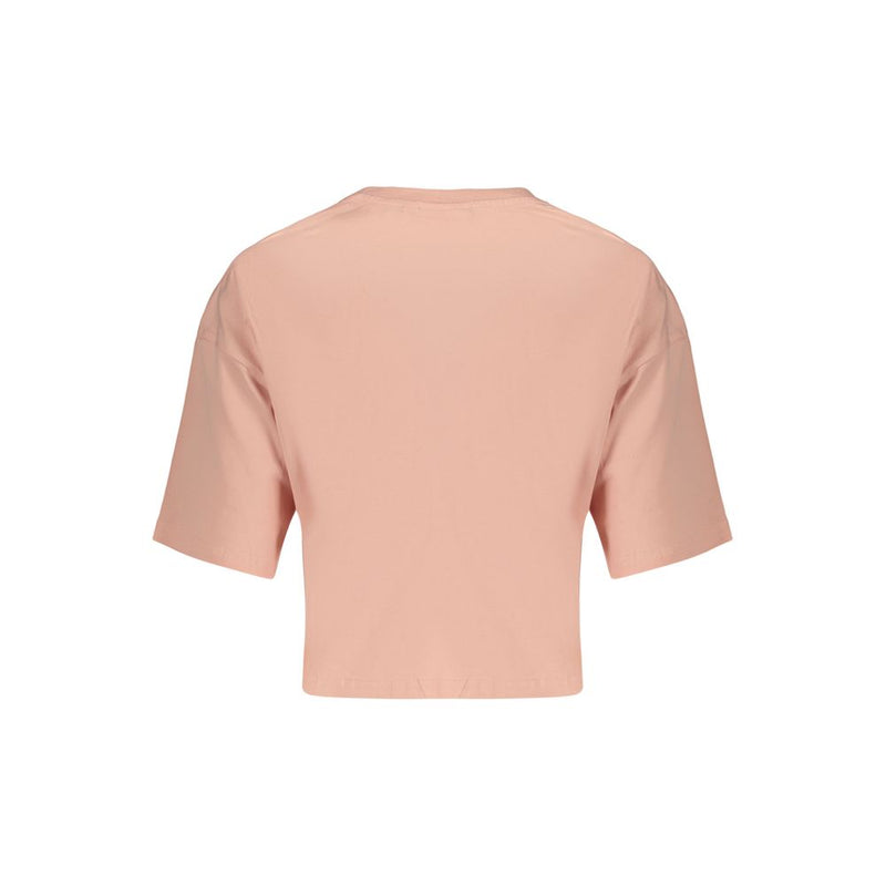 Fila Locri Loose Cropped Short-Sleeve T-Shirt in Pink