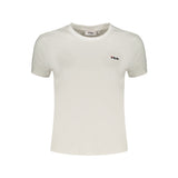 Fila Bianco Cotton Women's T-Shirt - Slim Fit Crew Neck
