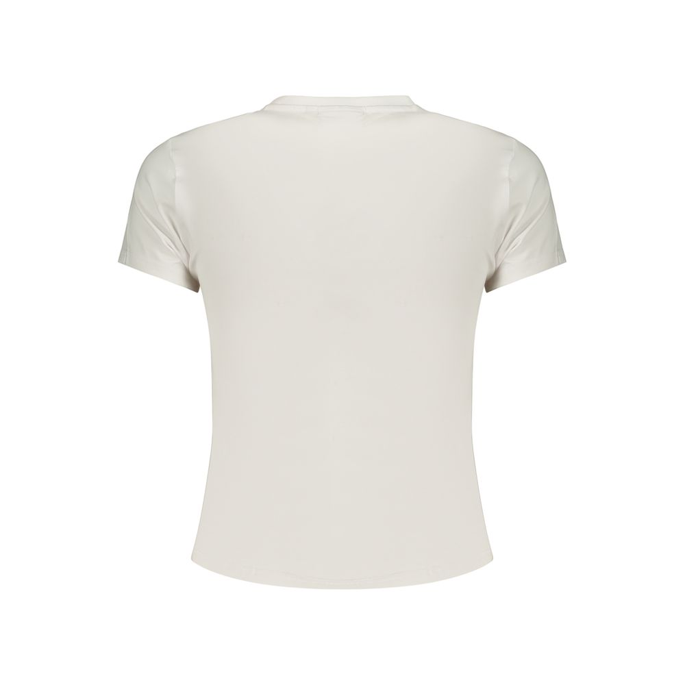Fila Bianco Cotton Women's T-Shirt - Slim Fit Crew Neck