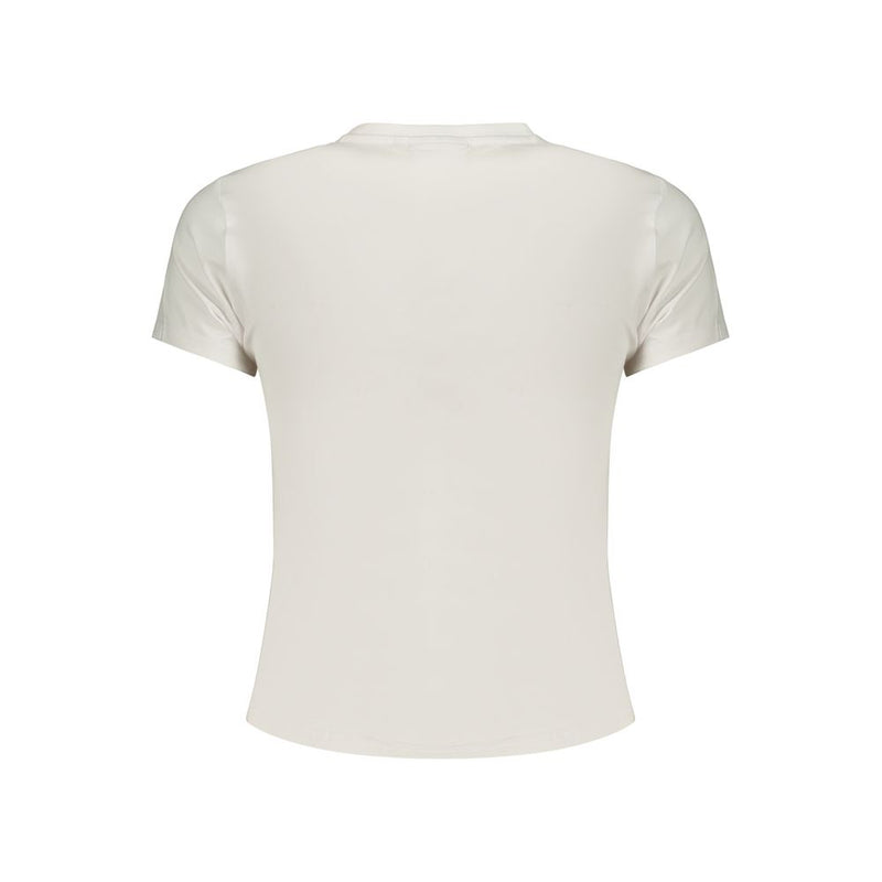 Fila Bianco Cotton Women's T-Shirt - Slim Fit Crew Neck