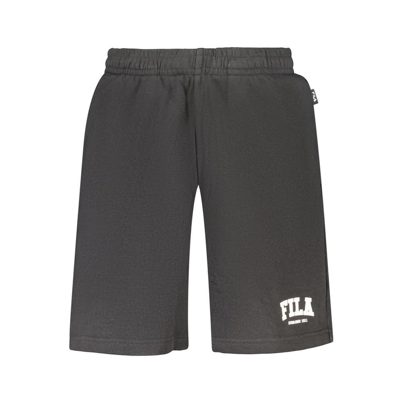 Fila Black Cotton Men's Sports Shorts