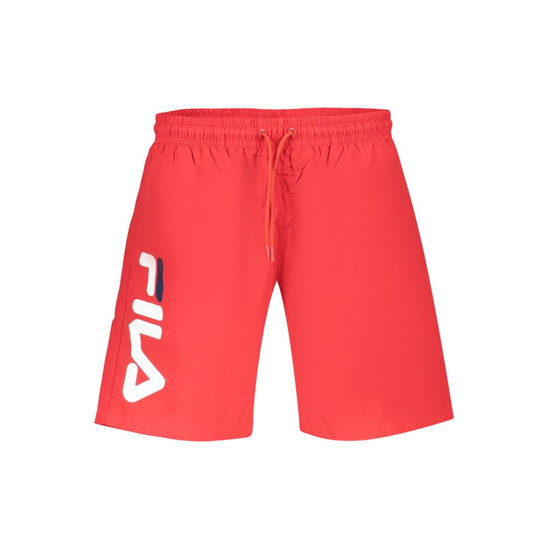 Fila Rosso Poliestere Uomo Swim Shorts - Confort et Style