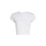 Calvin Klein Jeans Monogram Baby Tee - T-Shirt Blanc Femme