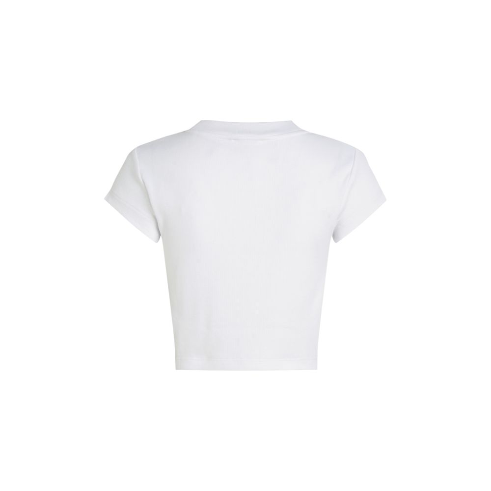 Calvin Klein Jeans Monogram Baby Tee - T-Shirt Blanc Femme