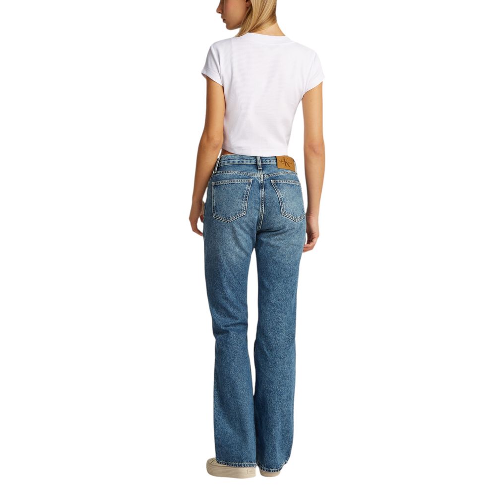 Calvin Klein Jeans Monogram Baby Tee - T-Shirt Blanc Femme