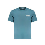 Wrangler Blue Cotton Men's T-Shirt - Classic Crew Neck