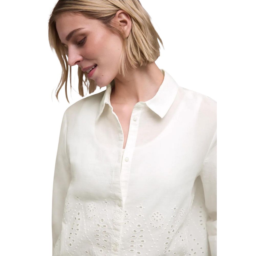 Street One SOL_Rising White Cotton Blouse for Women