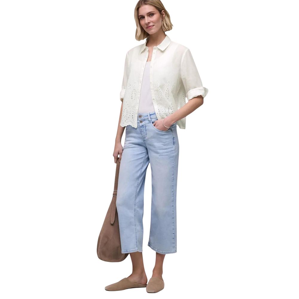 Street One SOL_Rising White Cotton Blouse for Women