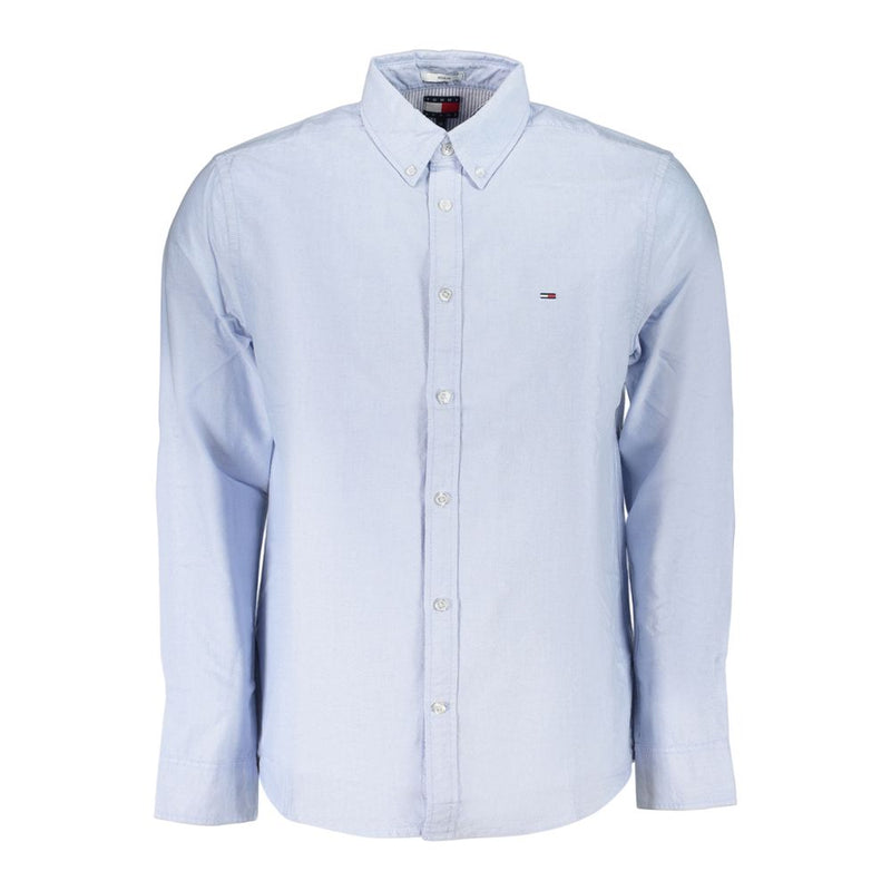 Tommy Hilfiger Azzurro Cotton Men's Shirt - Light Blue