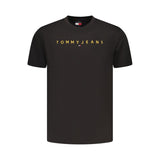 Tommy Hilfiger Black Cotton Men's T-Shirt - Stylish & Sustainable