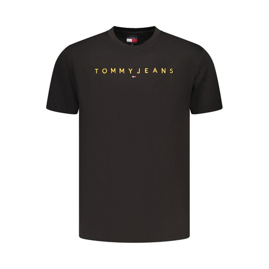 Tommy Hilfiger Black Cotton Men's T-Shirt - Stylish & Sustainable