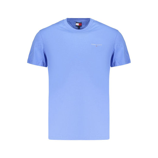 Tommy Hilfiger Light Blue Cotton Men's T-Shirt - Sustainable Style