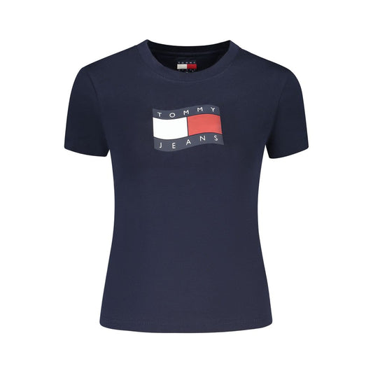 T-shirt en coton bleu Tommy Hilfiger pour femme