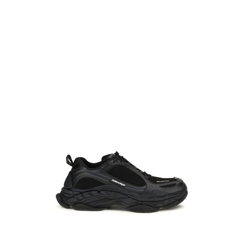 Balenciaga Triple S.2 Black Polyester Athletic Sneakers