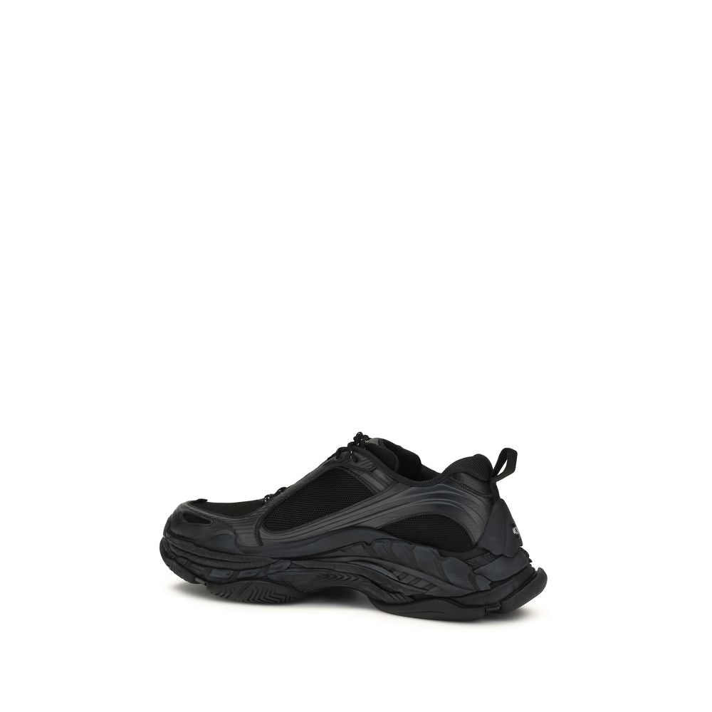 Balenciaga Triple S.2 Black Polyester Athletic Sneakers
