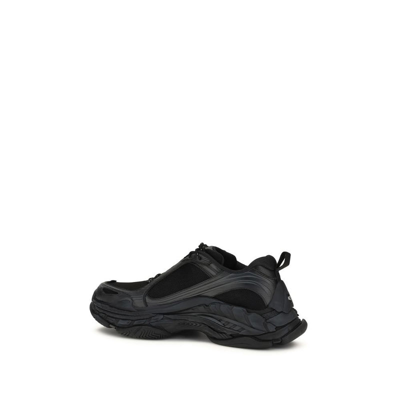 Balenciaga Triple S.2 Black Polyester Athletic Sneakers
