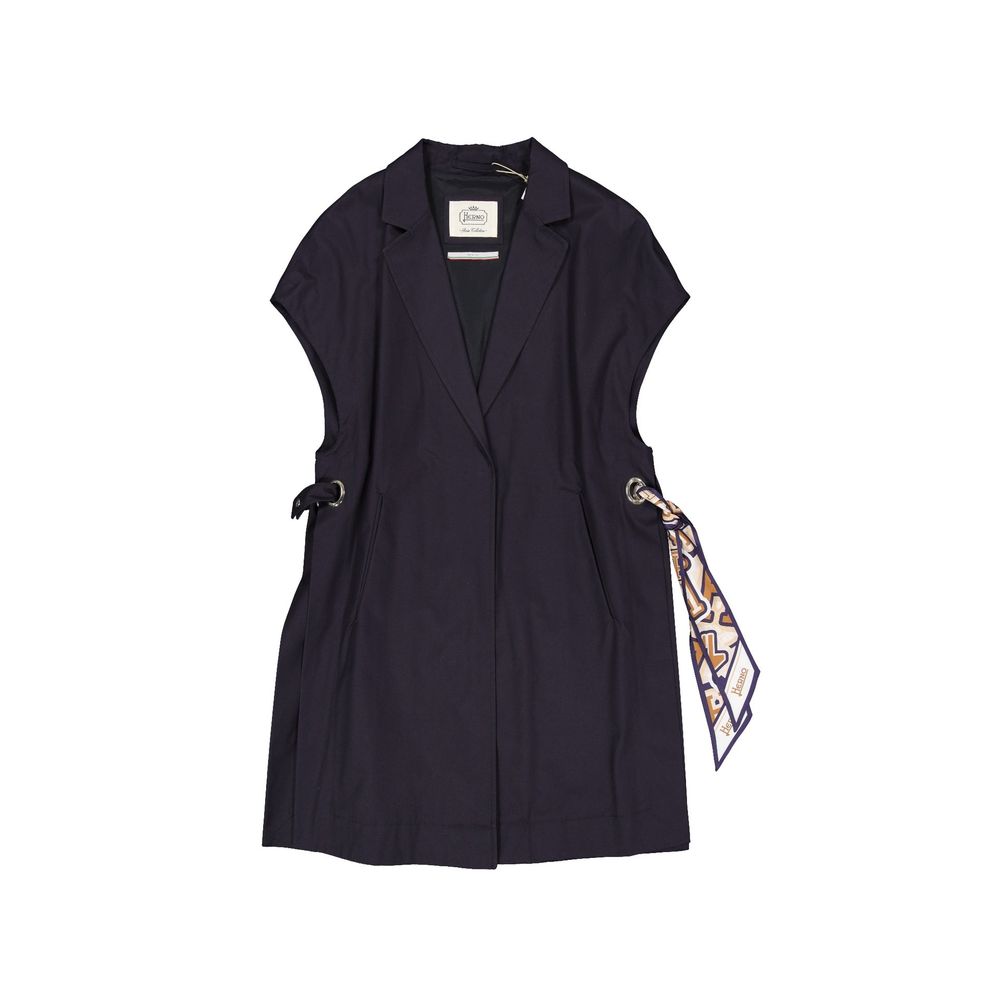 Herno Blue Cotton Coat for Women