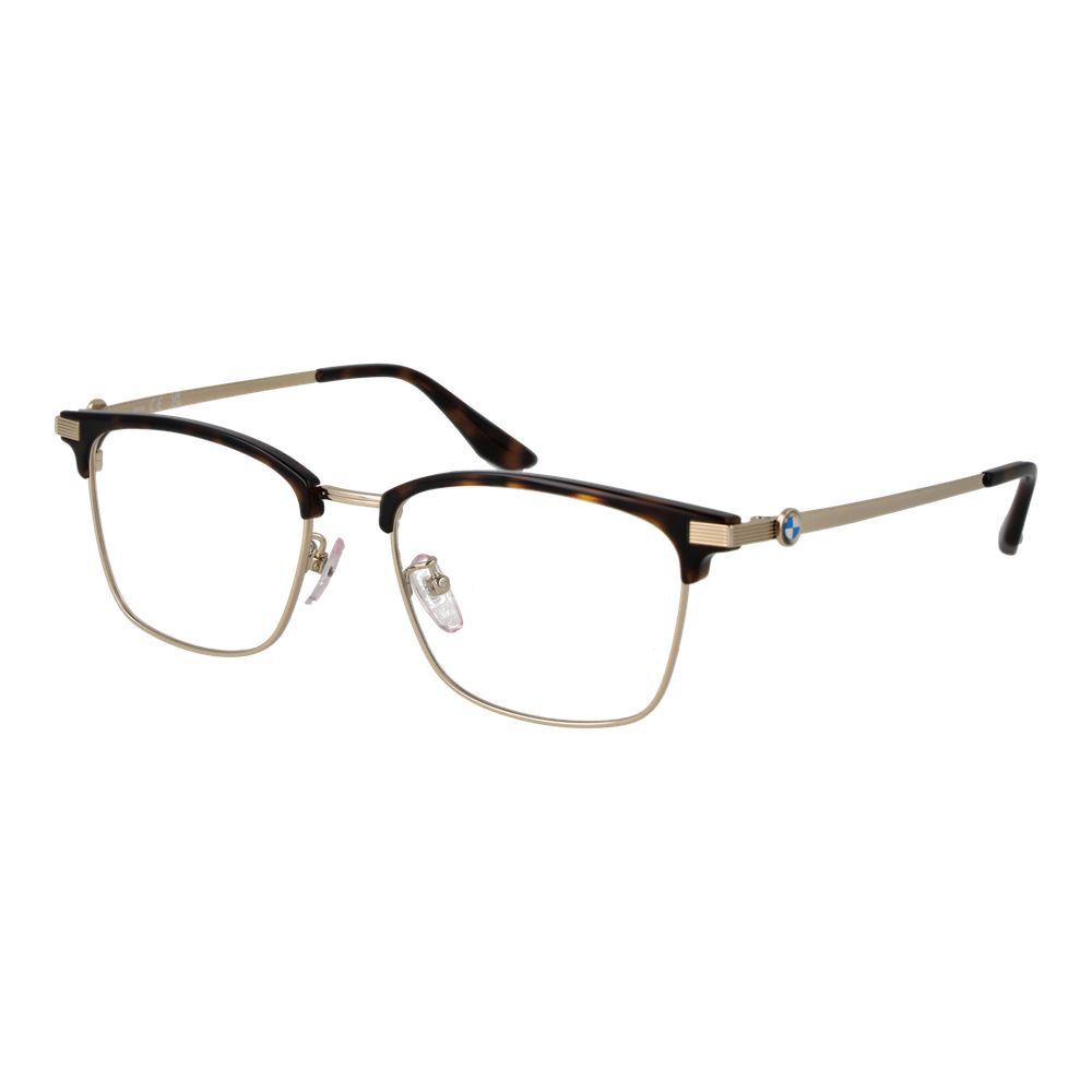 BMW Gold Titanium Glasses (Frames) - Stylish Browline Design