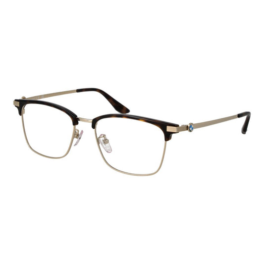BMW Gold Titanium Glasses (Frames) - Stylish Browline Design