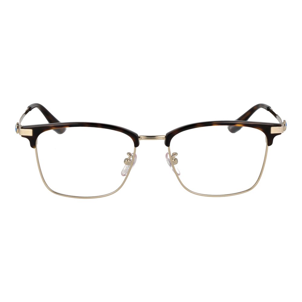 BMW Gold Titanium Glasses (Frames) - Stylish Browline Design