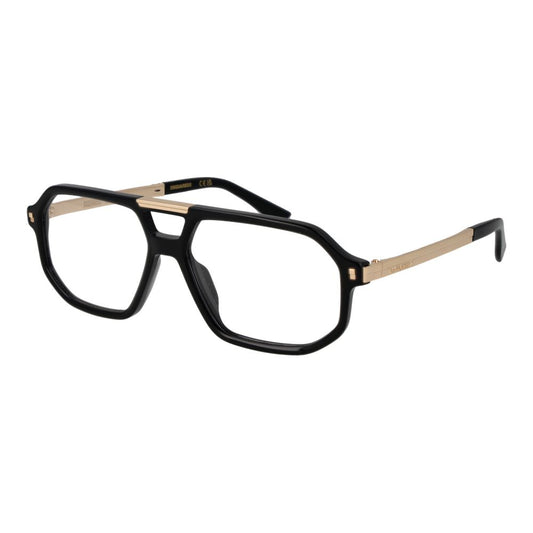 Dsquared² Black Acetate Glasses (Frames) - Stylish Rectangle Design
