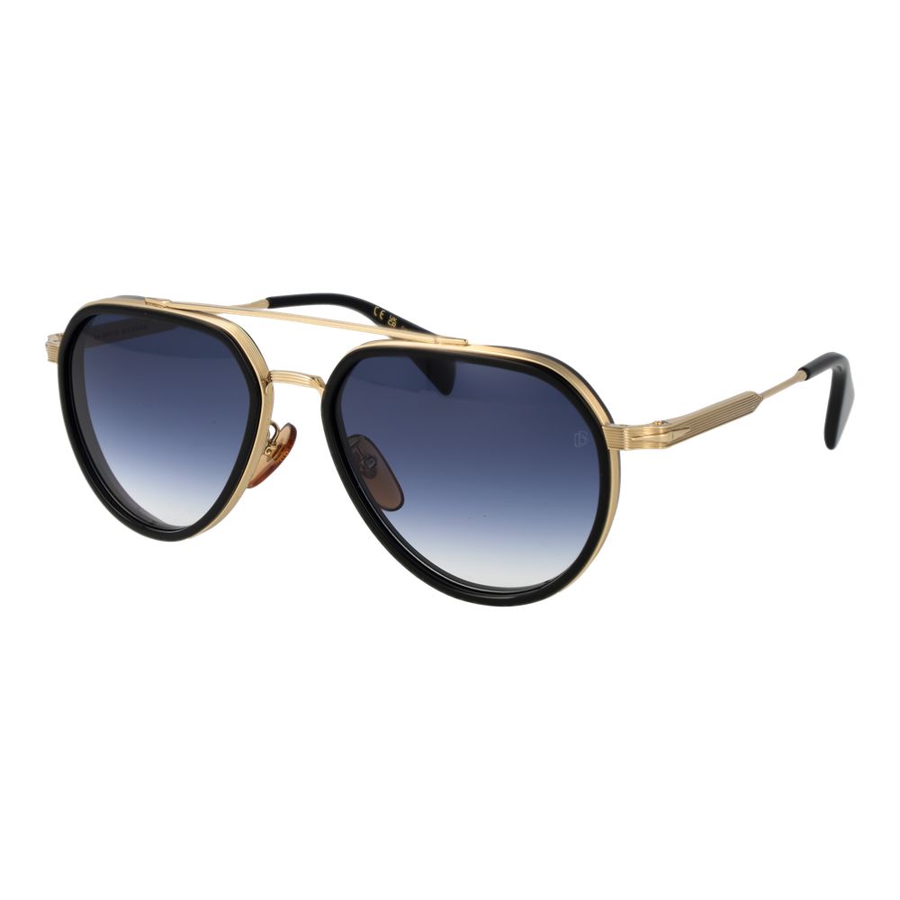 Lunettes de soleil en métal noir David Beckham