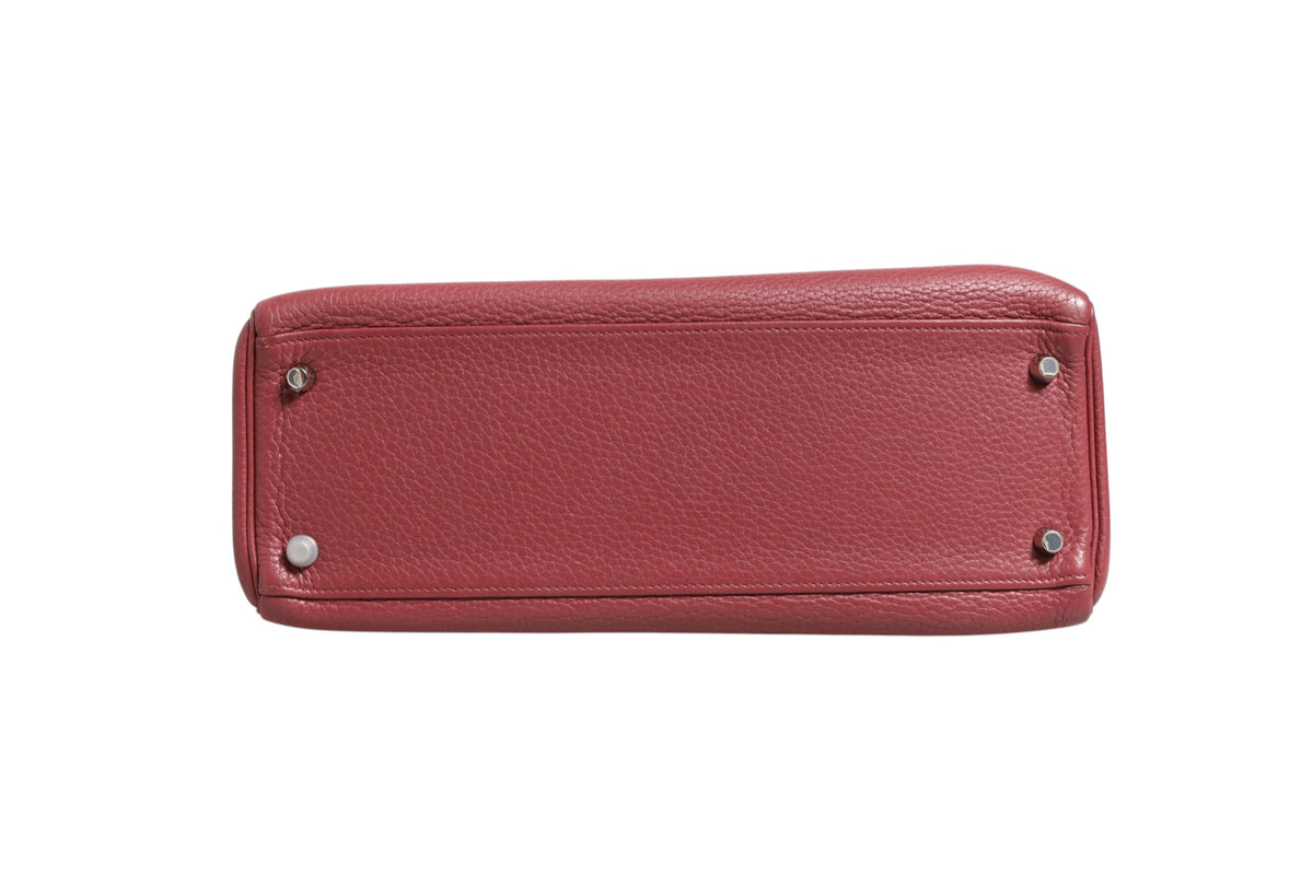 Hermès Kelly 32 Rouge H Togo Retourné Palladium