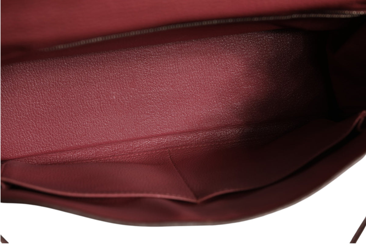 Hermès Kelly 32 Rouge H Togo Retourné Palladium