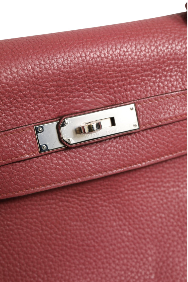 Hermès Kelly 32 Rouge H Togo Retourne Palladium
