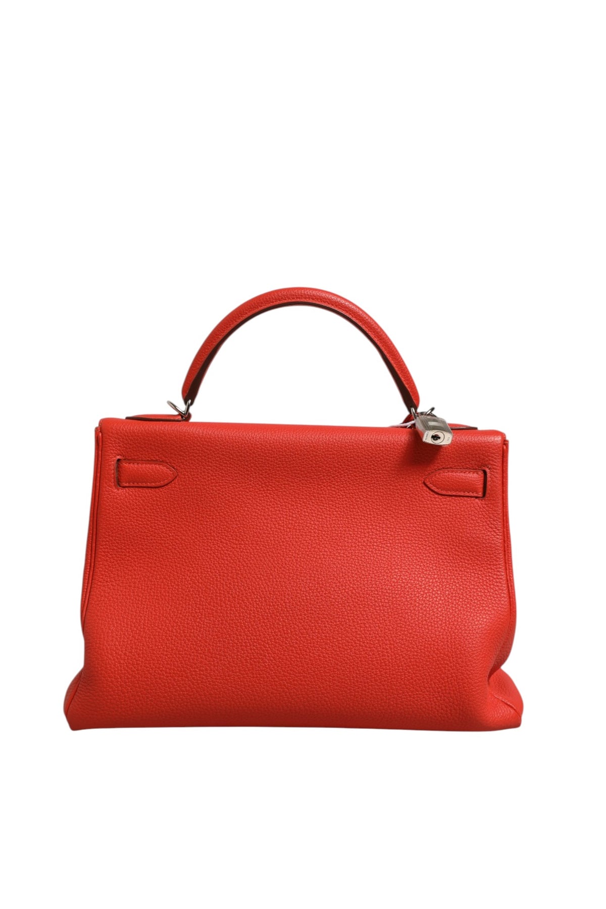 Hermès Kelly 32 Two-Way Handbag with Palladium Hardware - Orange