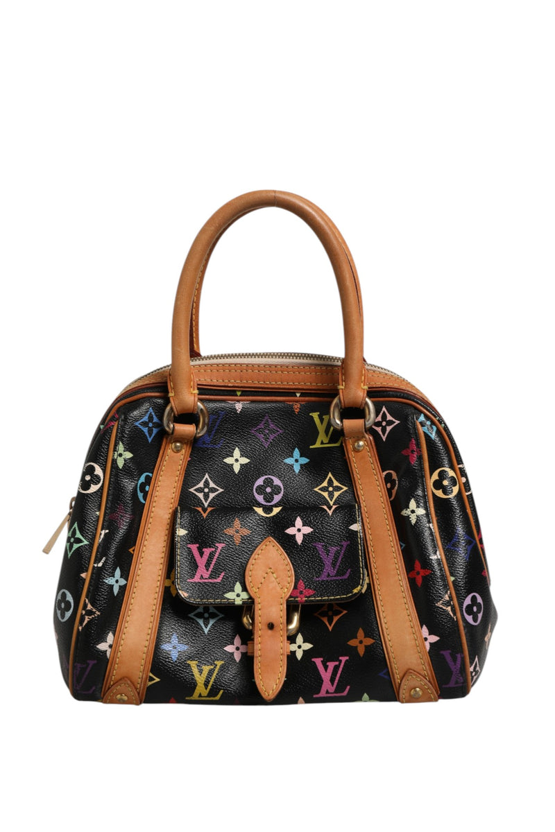 Louis Vuitton Black Monogram Multicolor Canvas Priscilla Handbag