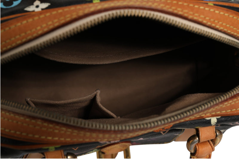 Louis Vuitton Black Monogram Multicolor Canvas Priscilla Handbag