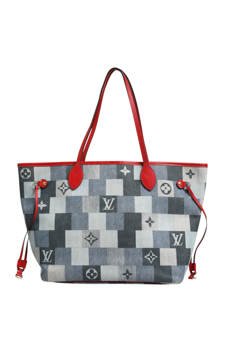 Louis Vuitton Neverfull Patchwork Monogram Denim Tote Bag