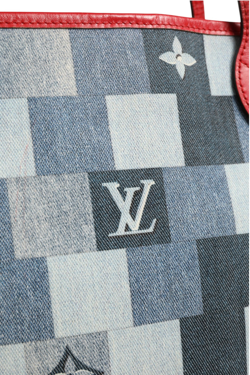 Louis Vuitton Neverfull Patchwork Monogram Denim Tote Bag