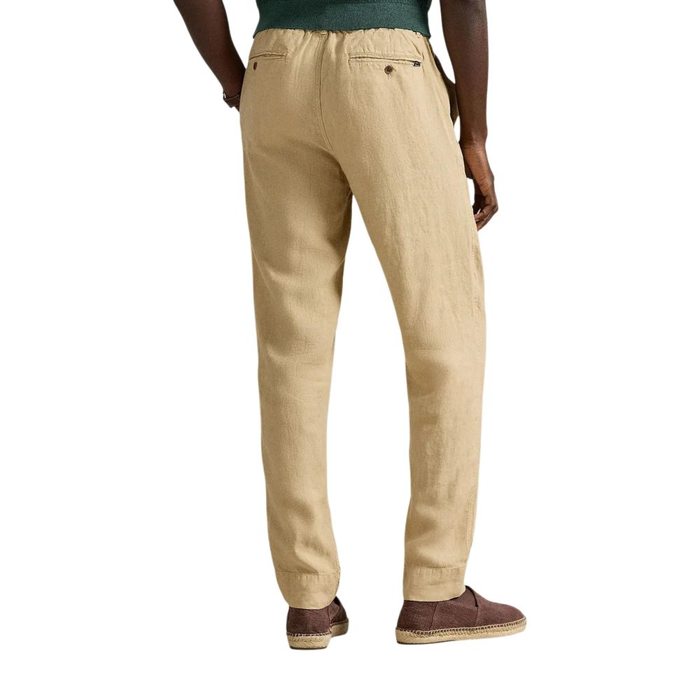 Lyle & Scott Beige Linen Casual Pants for Men