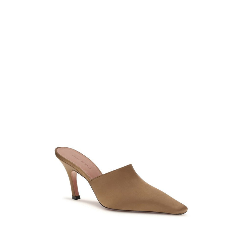 Amina Muaddi Jamie Brown Silk Sandals for Women