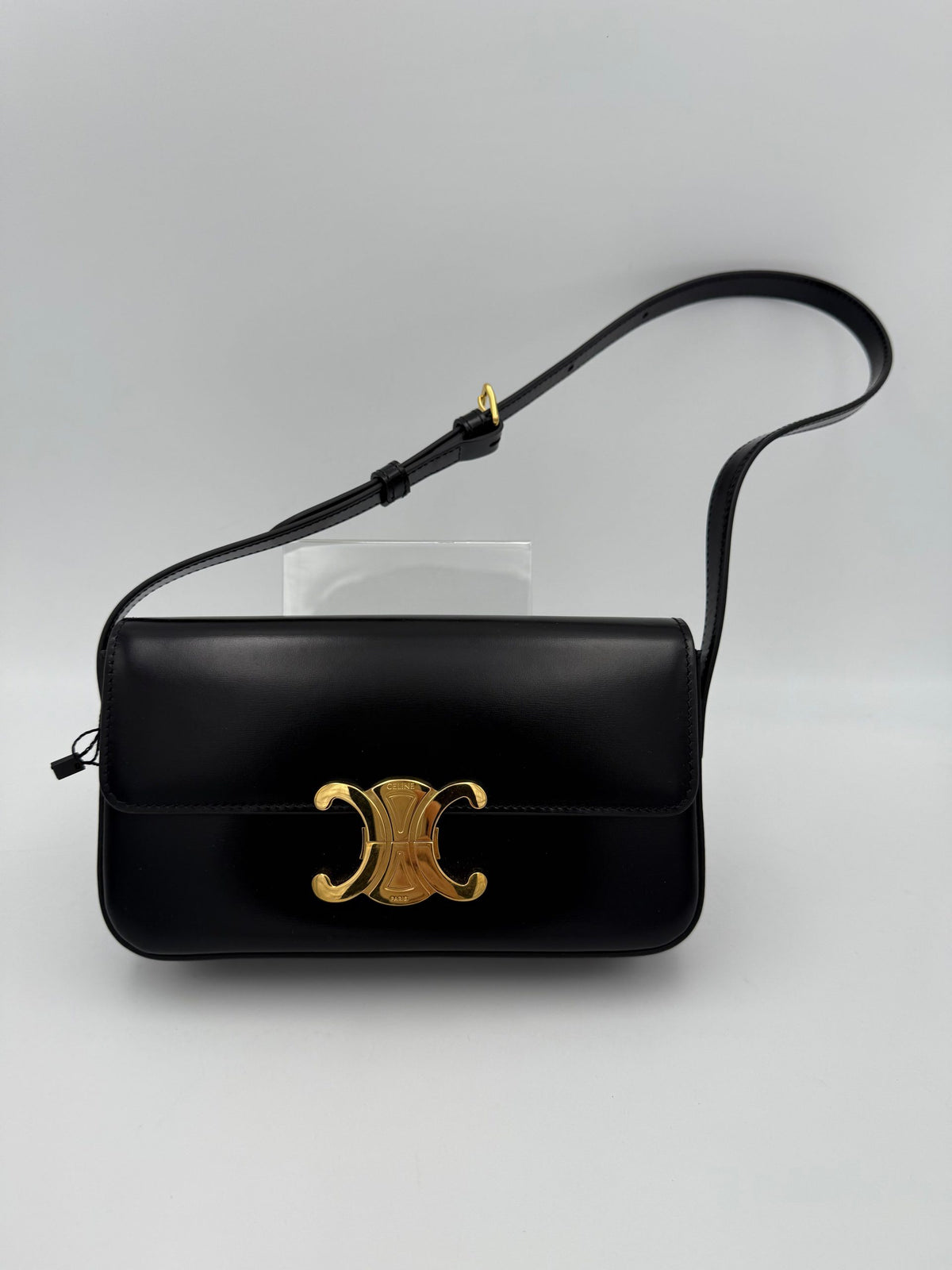 Celine Claude Triomphe Black Handbag