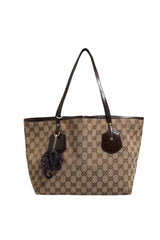 Sac cabas moyen Gucci Jolie Charm en toile beige