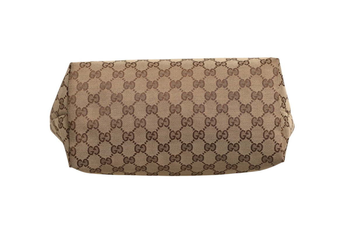 Sac cabas moyen Gucci Jolie Charm en toile beige