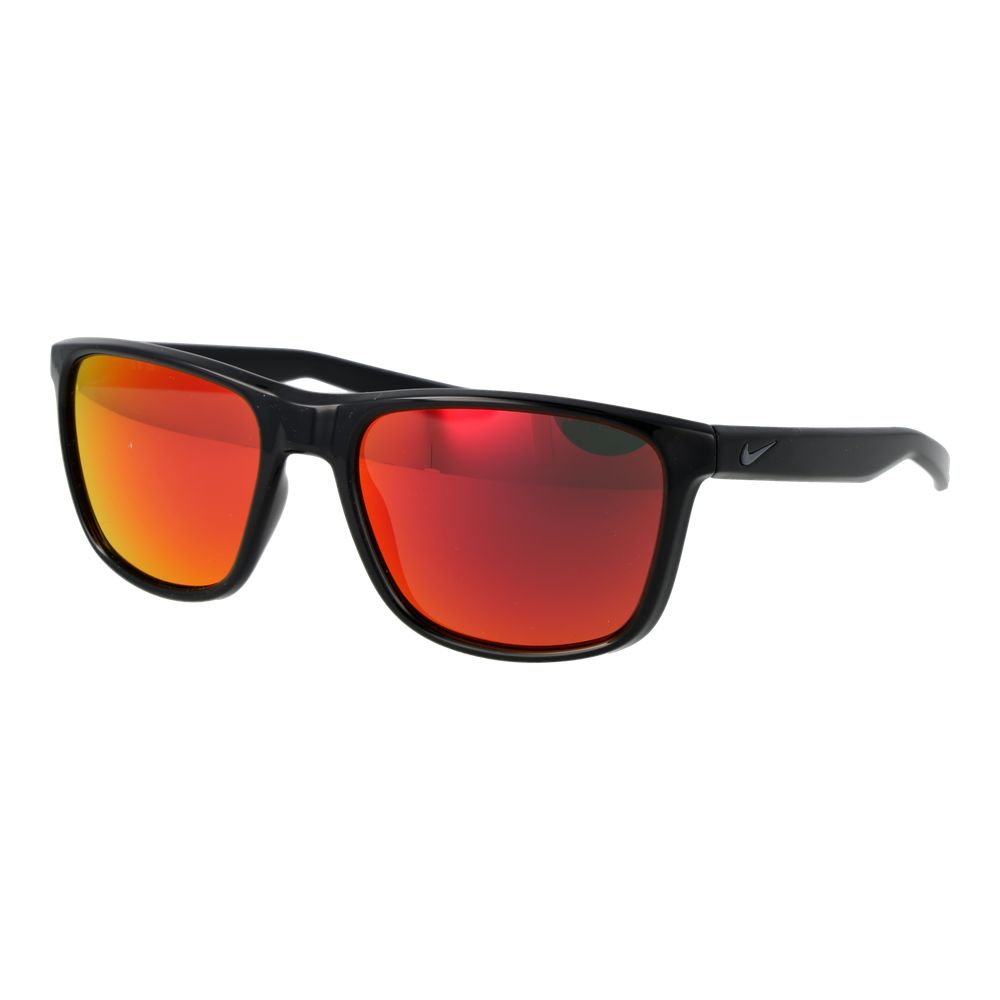Nike Black Plastic Sunglasses with Mirrored Red Lenses
