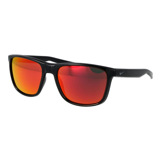 Nike Black Plastic Sunglasses with Mirrored Red Lenses