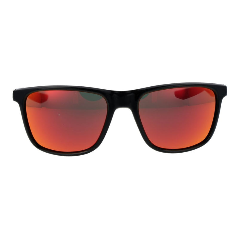 Nike Black Plastic Sunglasses with Mirrored Red Lenses