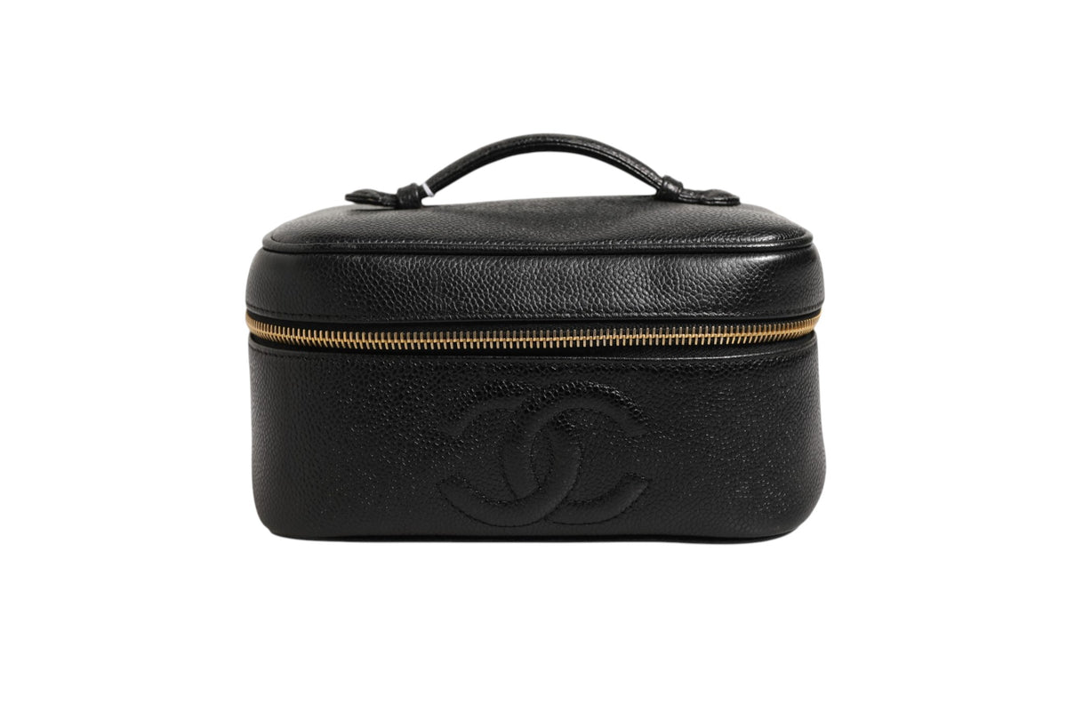Chanel Black and Gold Makeup Bag - Stylish and Functional