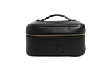 Chanel Black and Gold Makeup Bag - Stylish and Functional