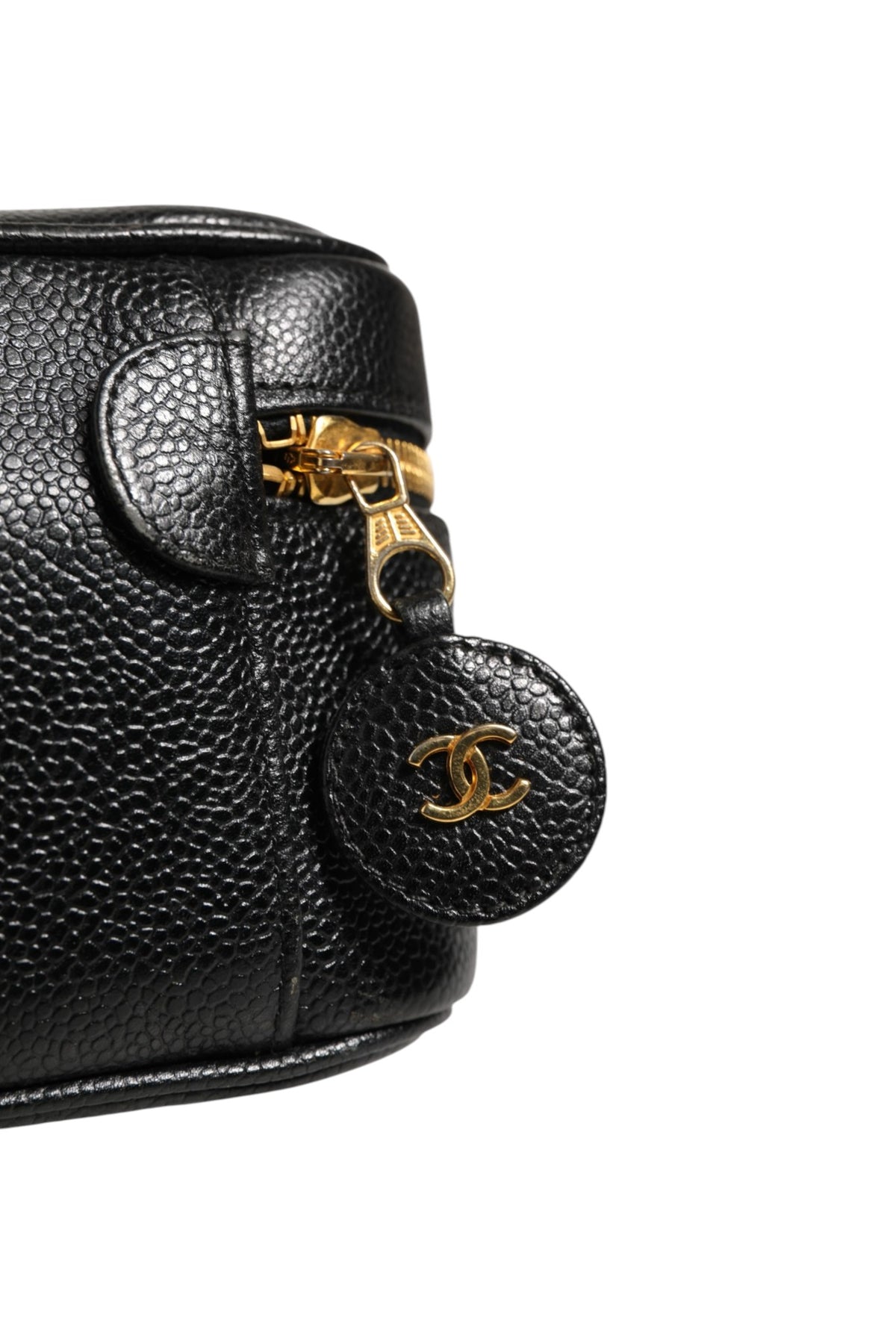 Chanel Black and Gold Makeup Bag - Stylish and Functional