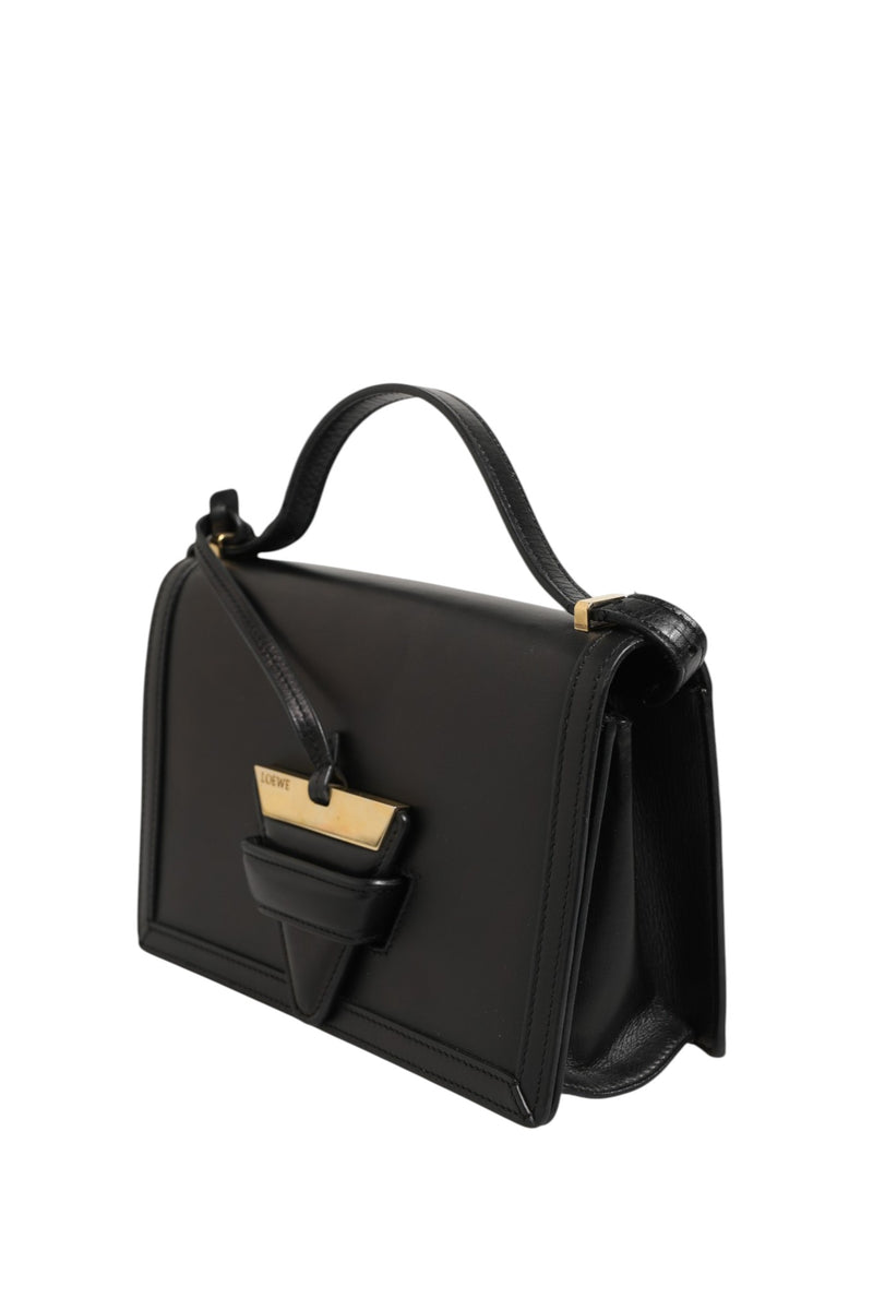 Loewe Barcelona Medium Leather Shoulder Bag en Cuir Noir
