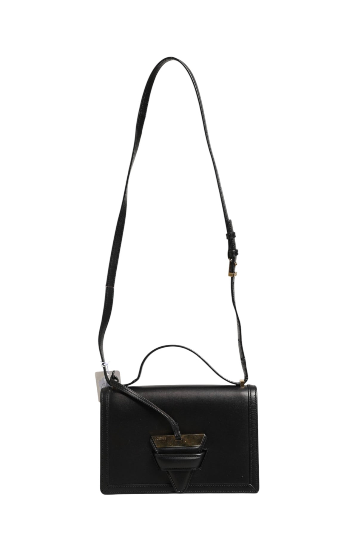 Loewe Barcelona Medium Leather Shoulder Bag en Cuir Noir