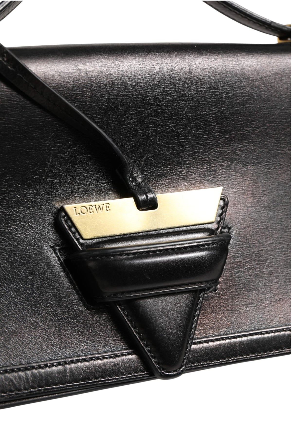 Loewe Barcelona Medium Leather Shoulder Bag - Black