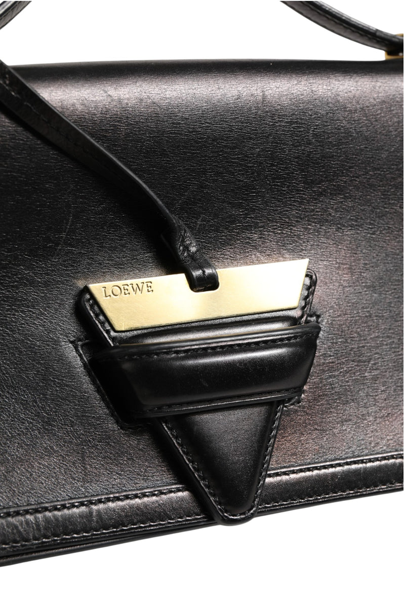 Loewe Barcelona Medium Leather Shoulder Bag - Black